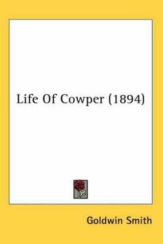 Cover image for Life of Cowper (1894)