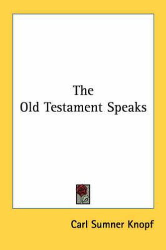 Cover image for The Old Testament Speaks