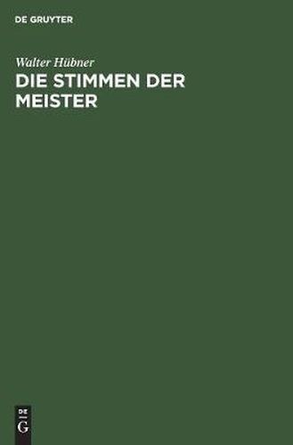 Cover image for Die Stimmen der Meister
