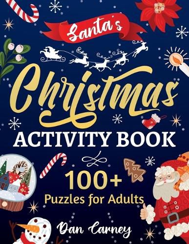 Cover image for Santa's Christmas Activity Book: 100+ Puzzles for Adults