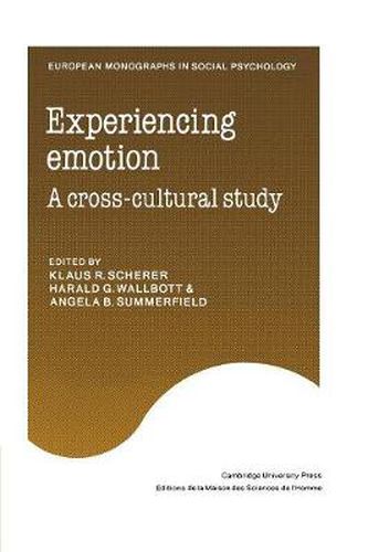 Cover image for Experiencing Emotion: A Cross-Cultural Study