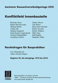 Cover image for Aachener Bausachverstandigentage 2010: Konfliktfeld Innenbauteile