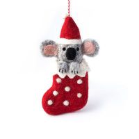 Cover image for Koala in a Stocking Felt Decoration (GI-XD-DAUA001)