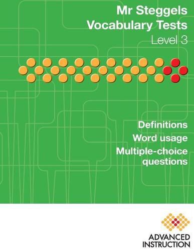 Cover image for Mr Steggels Vocabulary Tests Level 3