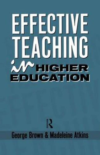 Cover image for Effective Teaching in Higher Education