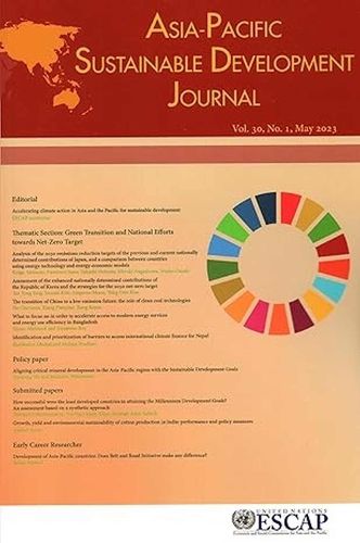 Asia-Pacific Development Journal 2023 Issue No.1 The Asia-Pacific Sustainable Development Journal (APSDJ) is published twice a year.