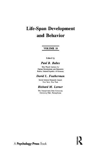 Cover image for Life-Span Development and Behavior: Volume 10