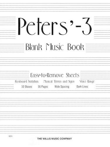 Cover image for Peters' Blank Music Book (White)