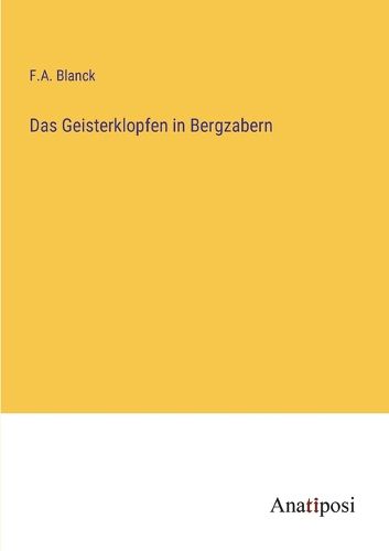 Cover image for Das Geisterklopfen in Bergzabern