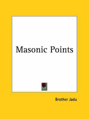 Cover image for Masonic Points (1877)