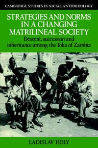 Cover image for Strategies and Norms in a Changing Matrilineal Society: Descent, Succession and Inheritance among the Toka of Zambia