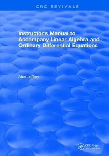 Cover image for Instructor's Manual to Accompany Linear Algebra and Ordinary Differential Equations