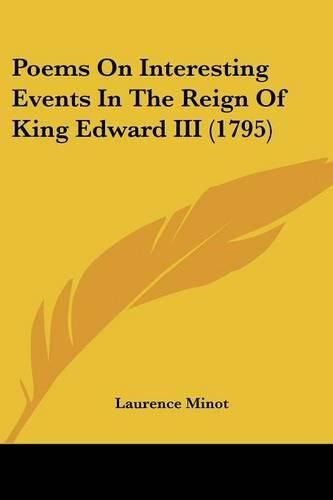 Cover image for Poems on Interesting Events in the Reign of King Edward III (1795)