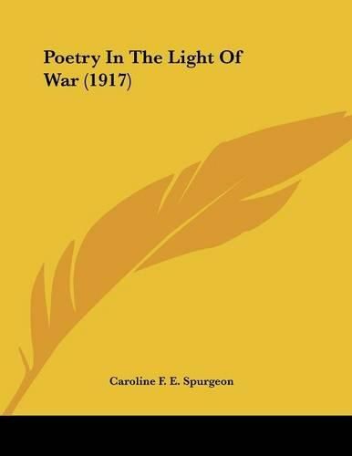 Poetry in the Light of War (1917)