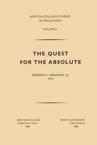 Cover image for The Quest for the Absolute