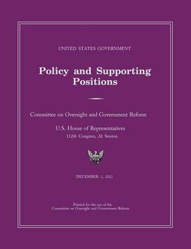 Cover image for United States Government Policy and Supporting Positions 2012 (Plum Book)