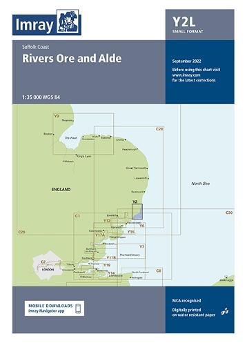 Cover image for Laminated Imray Chart Y2: Rivers Ore and Alde