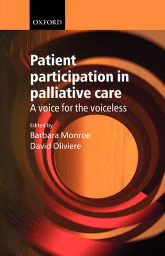 Cover image for Patient Participation in Palliative Care: A voice for the voiceless