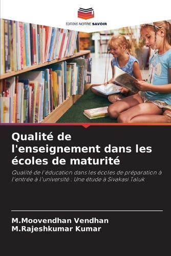Cover image for Qualite de l'enseignement dans les ecoles de maturite