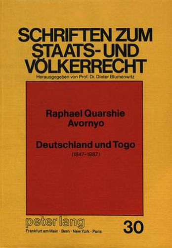 Cover image for Deutschland Und Togo: 1847-1987