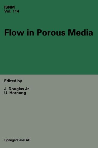 Cover image for Flow in Porous Media: Proceedings of the Oberwolfach Conference, June 21-27, 1992