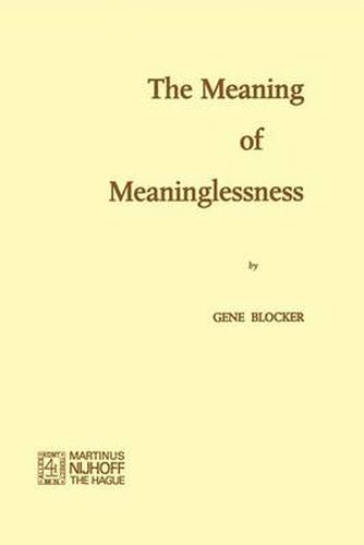 Cover image for The Meaning of Meaninglessness