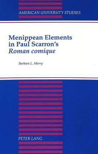 Cover image for Menippean Elements in Paul Scarron's Roman Comique