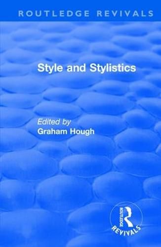 Cover image for Routledge Revivals: Style and Stylistics (1969)