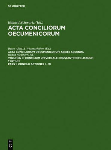 Cover image for Concilii Actiones I - XI