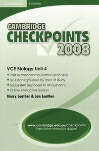 Cover image for Cambridge Checkpoints VCE Biology Unit 4 2008