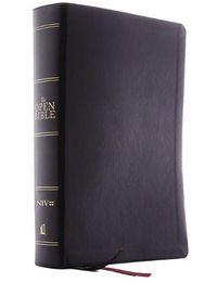 Cover image for The NIV, Open Bible, Leathersoft, Black, Red Letter, Comfort Print: Complete Reference System