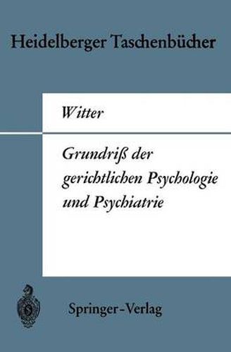 Cover image for Grundriss Der Gerichtlichen Psychologie und Psychiatrie