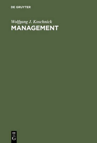 Cover image for Management: Enzyklopadisches Lexikon