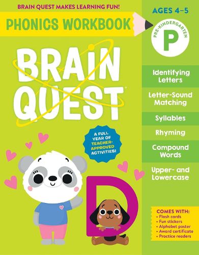 Cover image for Brain Quest Phonics Workbook: Pre-Kindergarten