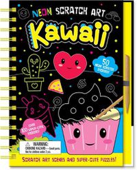 Cover image for Neon Scratch Art Kawaii