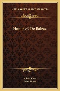 Cover image for Honore de Balzac