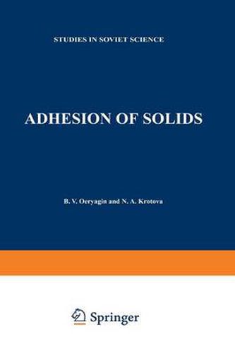 Cover image for Adhesion of Solids