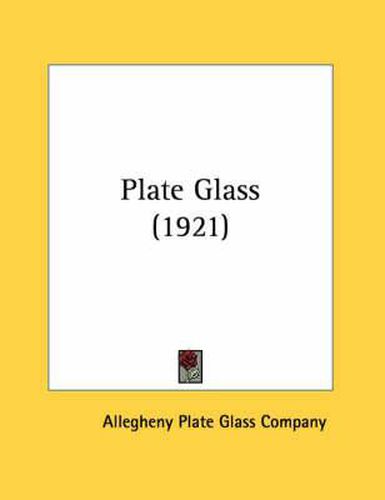 Cover image for Plate Glass (1921)