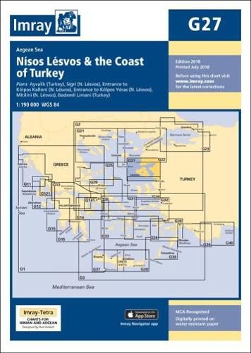Cover image for Imray Chart G27: Nisos Lesvos & the Coast of Turkey