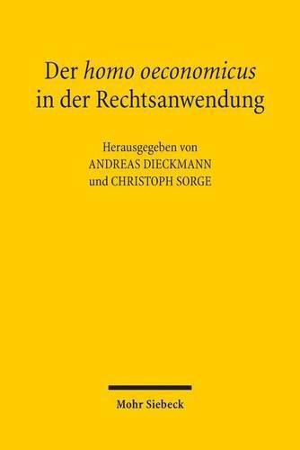 Cover image for Der homo oeconomicus in der Rechtsanwendung