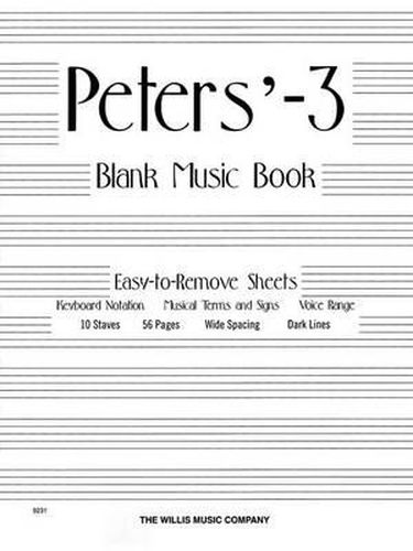 Peters' Blank Music Book (White)