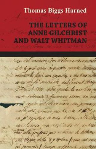 Cover image for The Letters of Anne Gilchrist and Walt Whitman