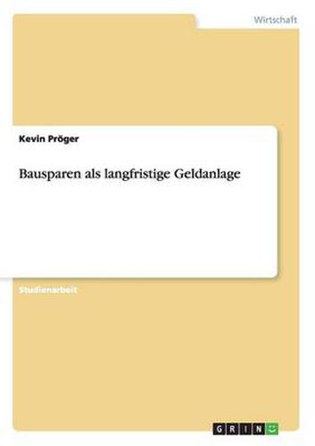 Cover image for Bausparen als langfristige Geldanlage