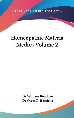 Cover image for Homeopathic Materia Medica Volume 2