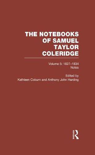 Cover image for Coleridge Notebooks V5 Notes