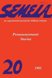 Cover image for Semeia 20: Pronouncement Stories