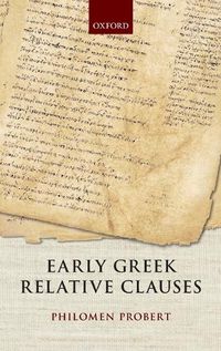 Cover image for Early Greek Relative Clauses