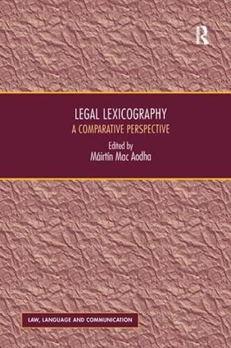 Cover image for Legal Lexicography: A Comparative Perspective