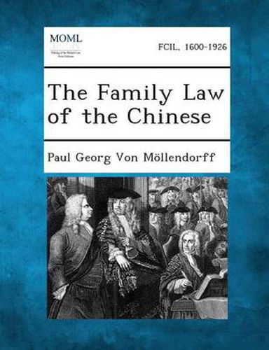 Cover image for The Family Law of the Chinese