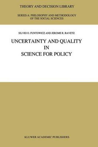 Cover image for Uncertainty and Quality in Science for Policy